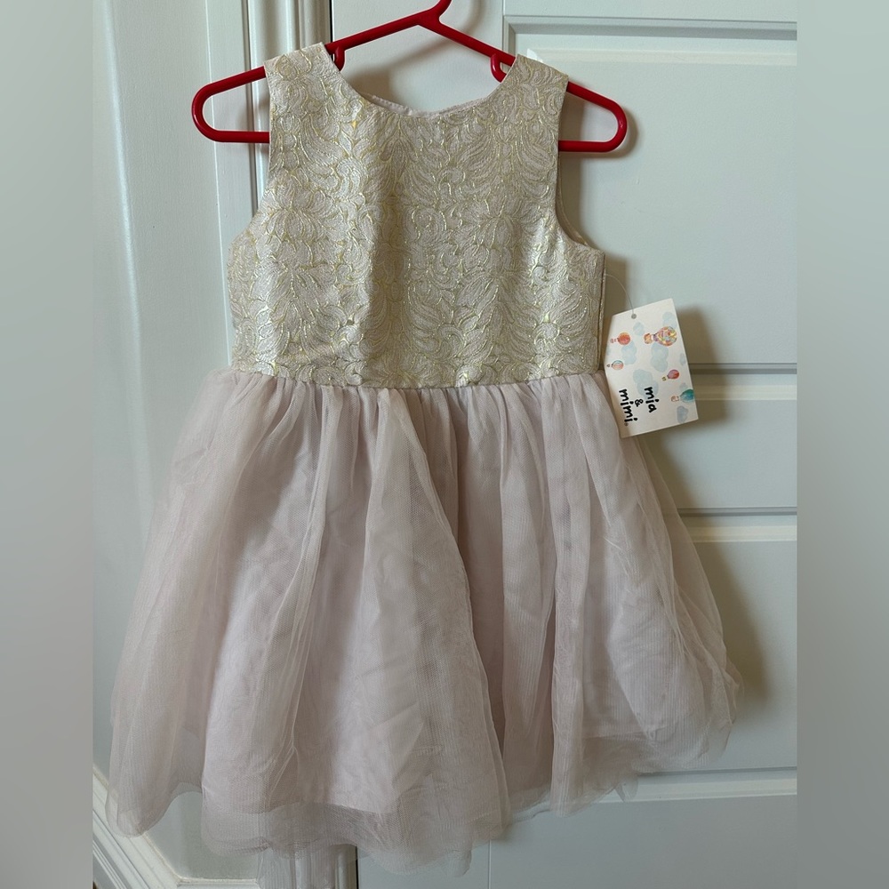 NWT! Toddler Mia and Mimi lace and tulle sleeveless dress. Size: 3T